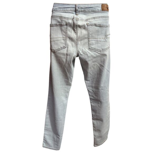 American Eagle Outfitters Light Blue Skinny Super Stretch Jeans Size 10 - Picture 5 of 14